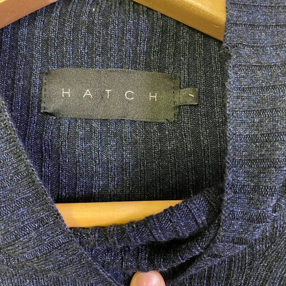 SOLD - Hatch The Penelope Ribbed Knit Midi-Dress Navy/Ink Size 1 (Small, Sz 2-4) - Picture 5 of 6
